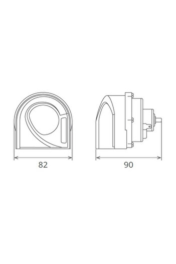 Seger Electromagnetic Horn Set With 12V 6A+6A Relay High And Low Tone