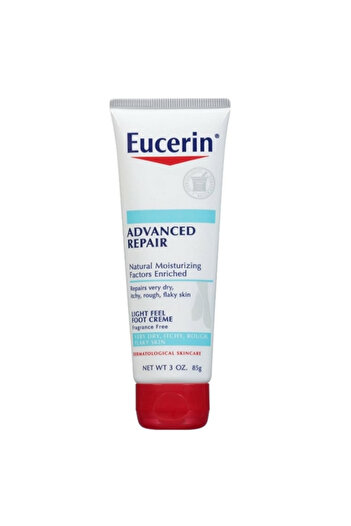 Eucerin Advanced Repair, Light Feel Foot Creme, Fragrance Free (3oz/85g)