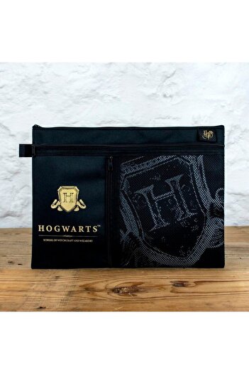 Harry Potter Blue Sky Harry Potter Multi Pocket Study Wallet – Hogwarts Shield Case, Black