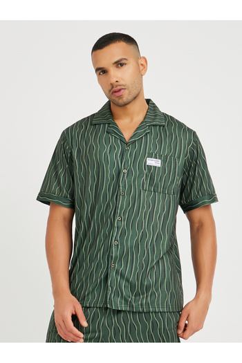 Styli Printed Short Sleeve Shirt and Shorts Pyjama Set