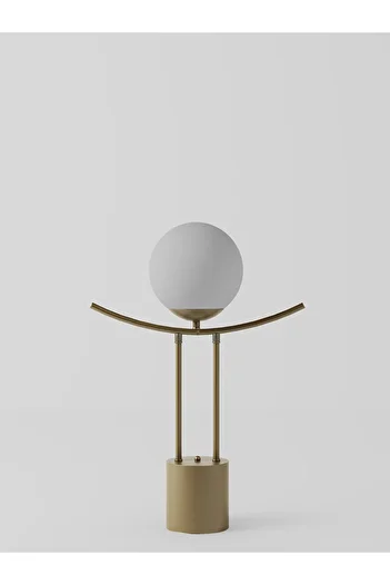 avizade Lal Modern Antique Body White Glass Globe Table Lamp - Stylish and Minimalist Design