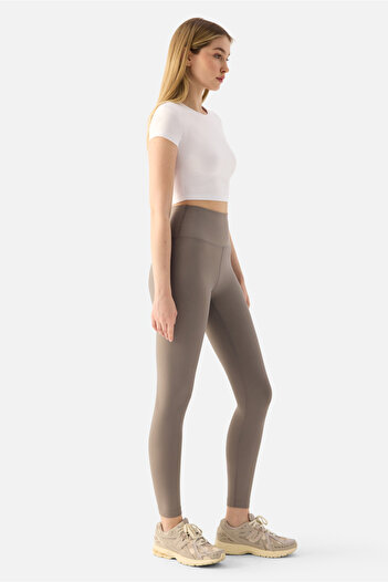 Superstacy Liora High Waist Soft 7/8 Stone Color Sports Leggings