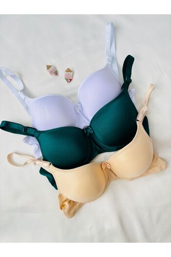 İNKO İÇ GİYİM Economical Supported Padded 3-Piece Recovery Bra