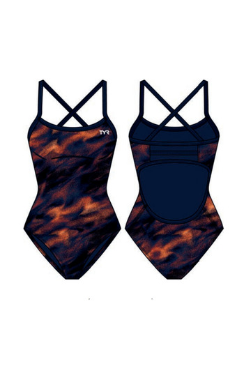 TYR Durafast Elite. ®   Tf Girl's Swimsuit - Soren (Orange)