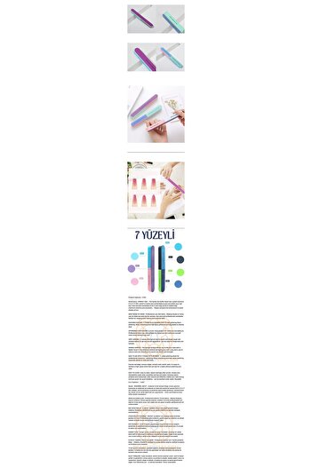 mk global Mrpurple Turk 7 Surface Nail File and Polishing Block Sponge Solingen Professional