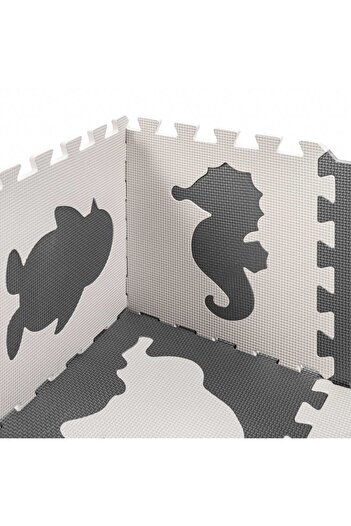 OEM Educational puzzle mat, non-slip, shock-absorbing, Zoo theme, 90 x 90 x 1 cm, gray
