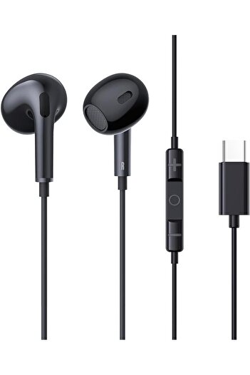 Baseus Type C Earphones Encok CZ17, Semi-In-ear Headphones with Microphone USB C Wired Earphones for