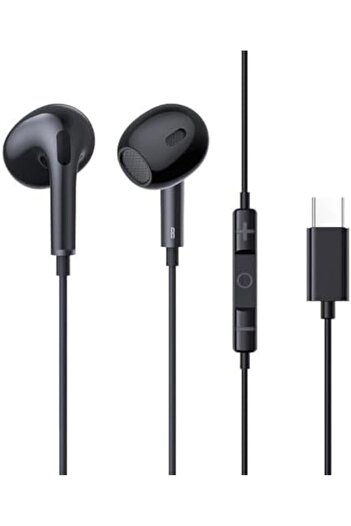 Baseus Type C Earphones Encok CZ17, Semi-In-ear Headphones with Microphone USB C Wired Earphones for