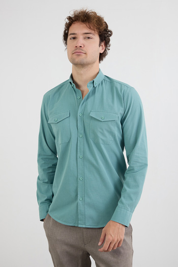 Fulla Moda Basic Double Pocket Shirt