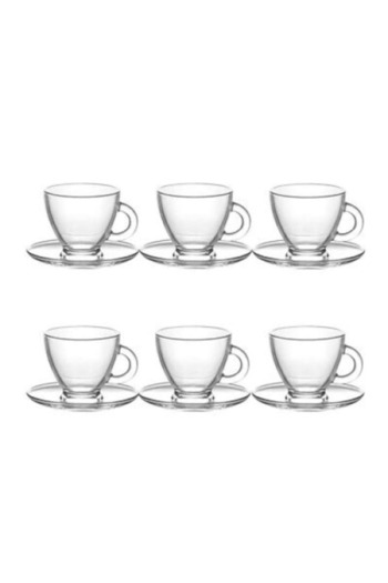 LAV Set 6 cups with saucer, glass Lav Roma S1, 95 ml