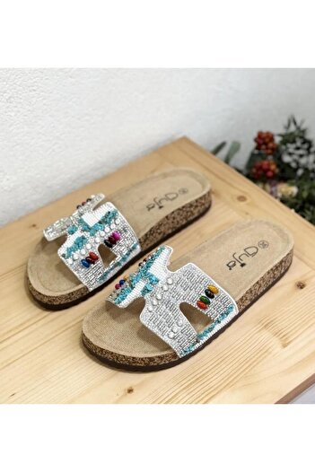 Guja 25Y102-6 Women's Stone Cork Sole Slippers