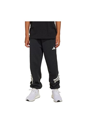 adidas Children's Black Tracksuit J Fi 3S Wide Pt Jd1298
