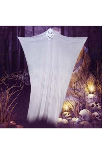 Idefair Halloween floating ghost, fabric, white, 3.3 x 2m