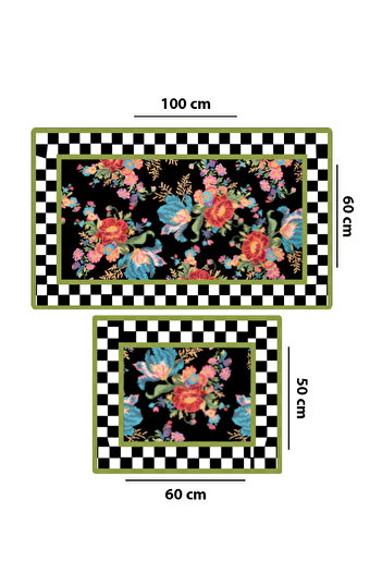 Chilai Home Seomra 2-Piece Bathroom Mat Set, Anti-Slip Base Djtbanyo