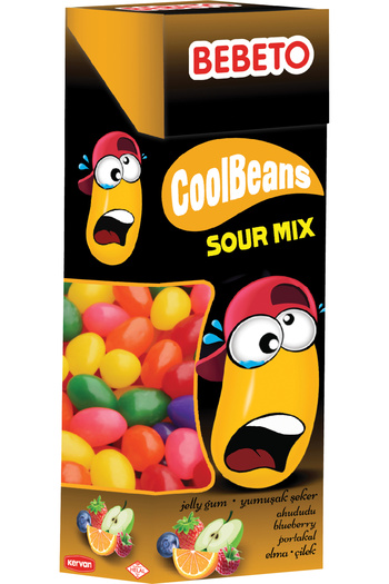 BEBETO Jelly Beans Sour Mix – 30g x 12 x 2 Boxes | Sour Jelly Beans