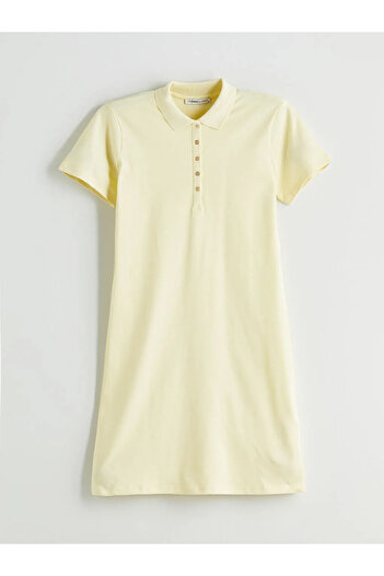LC Waikiki Lcwaikiki Classic Sari Polo Neck Pique Dress