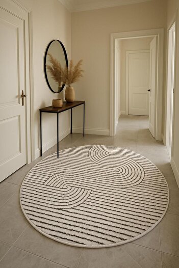 AKSU Decorative Prime Spil Stone Round Non-Slip Base Soft Carpet First Quality Anti-Slip Washable