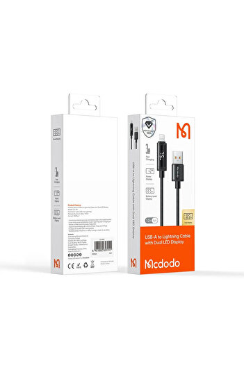 Mcdodo CA-7970 USB-A TO LİGTNİNG Çift LED Ekranlı 3A KABLO