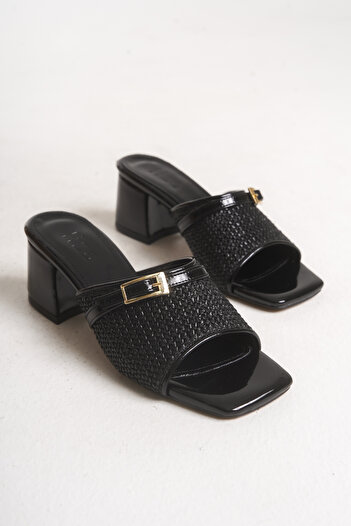 Liza Shoes JAYLA Papuci de damă cu curea cu detalii din paie A026-K316