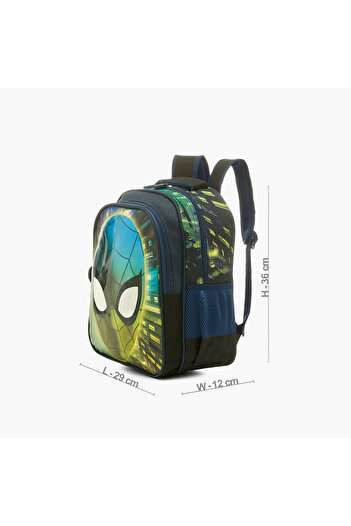 Marvel Spider-Man Print Backpack with Zip Closure and Adjustable Shoulder Straps - 14 inches