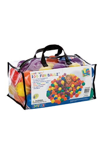 Intex 100-Piece Small Fun Balls with Bag Multicolor