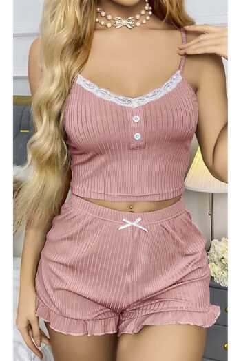 Olivia Carmen Lycra Shorts Set Nightgown