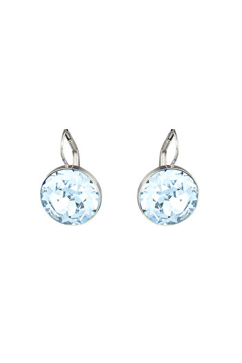Swarovski Bella damla küpeler, Mavi, Rodyum kaplama