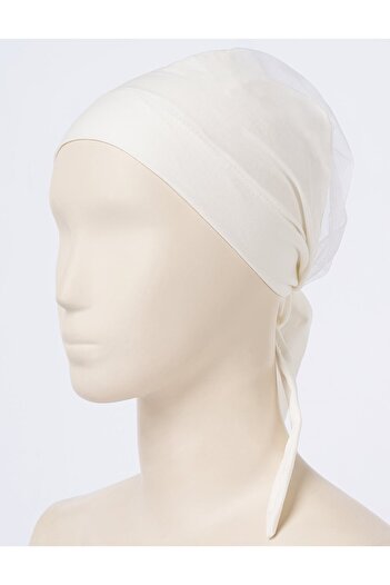 Kayra Mesh Detailed Bonnet Ecru