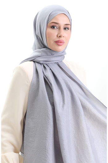 sefamerve Madame Mary French Voile Shawl 19099-03 Gray