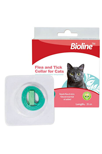 Bioline Bioline Natural Flea & Tick Collar for Cats, 35cm - Reflective & Safe Protection