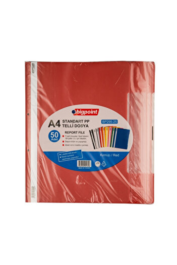 Bigpoint Ring Binder 50 Pack, Standard, for A4 Pocket File, Red