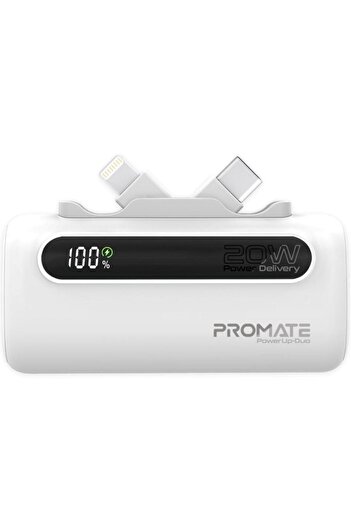 Promate 5000mAh portable battery with 20W USB-C™ connector