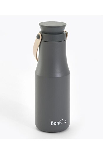 Bonfino Water Bottle, Ultimate Convenience, Easy to Carry Handle, 3 Years+, 470 mL - Black
