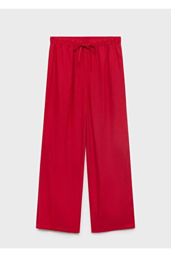 Mango Teen Linen trousers with elastic waistband