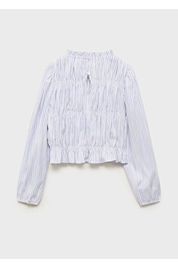 MANGO Kids Çizgili pamuklu bluz