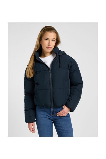 Lee Hooded Puffer Jacket Unionall Black