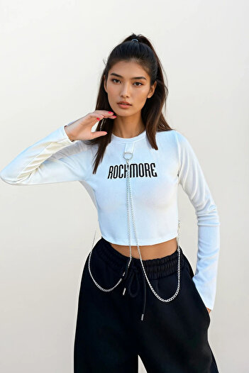 Trend Alaçatı Stili Weiße Damenbluse
