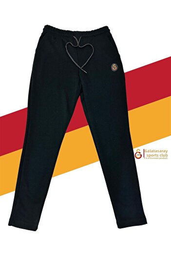 Galatasaray Original Licensed Black Skinny Sweatpants