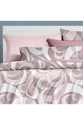 Favourite Vivert Pink Multicolor Print Duvet Cover Set Twin, Double, 4 Piece Set