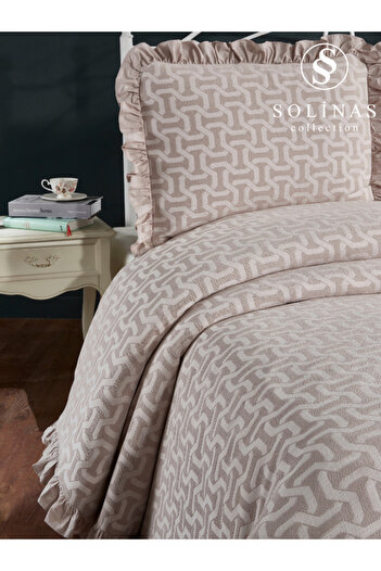 Solinas Collection Miranda Cotton Mink – Cream Double Bedspread