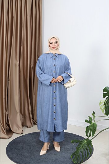 NİSUM MODA Magnolia Linen Blend Suit
