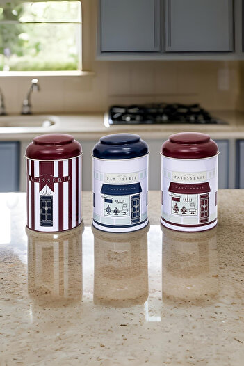 EVLE Cylinder Storage Container Ø105 Set of 3, Patisserie Set
