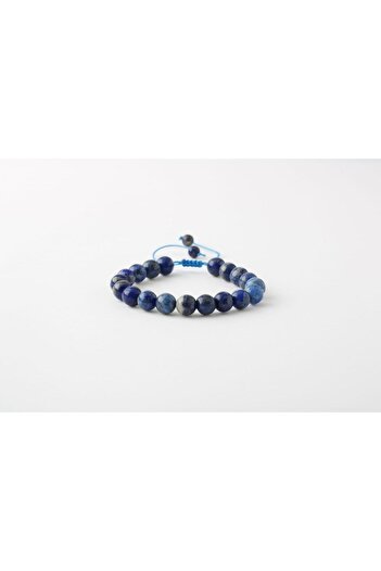 OSMANLI DOĞAL TAŞ Lapis Lazuli 8mm Ladder Closure Natural Stone Bracelet