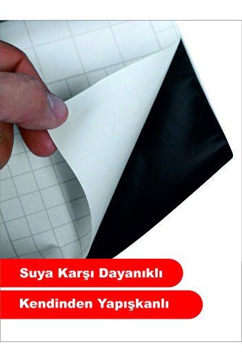 Universal Parlak Siyah Kendinden Yapışkanlı 120Cm X 90Cm Kaplama Folyosu