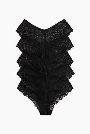 H&M 5'li Dantel Hipster Külot