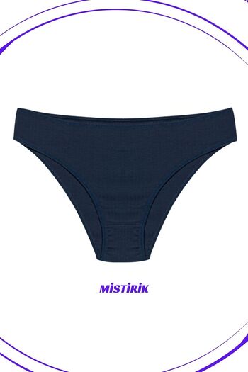 MİSTİRİK Slip sport model Taranto cu talie înaltă moale elastică - Culoare bleumarin