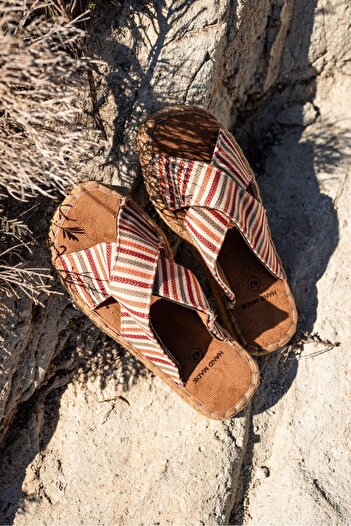 by selvi Lukka Shoes Zeta Colorful Cross Linen Men's Slippers