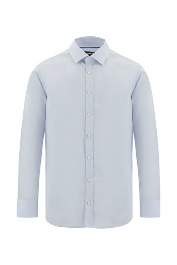 Abdullah Kiğılı Cămașă din bumbac cu mânecă lungă, fără călcat, slim fit - model clasic