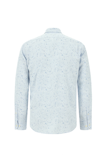 Abdullah Kiğılı linen Shirt - lonG Sleeve, Slim Fit, Sport Printed