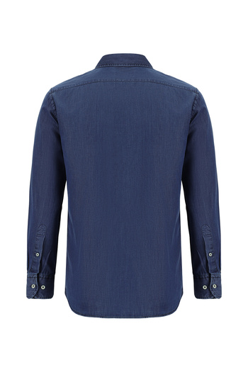 Abdullah Kiğılı Довгорукава сорочка Slim Fit з бавовняного деніму